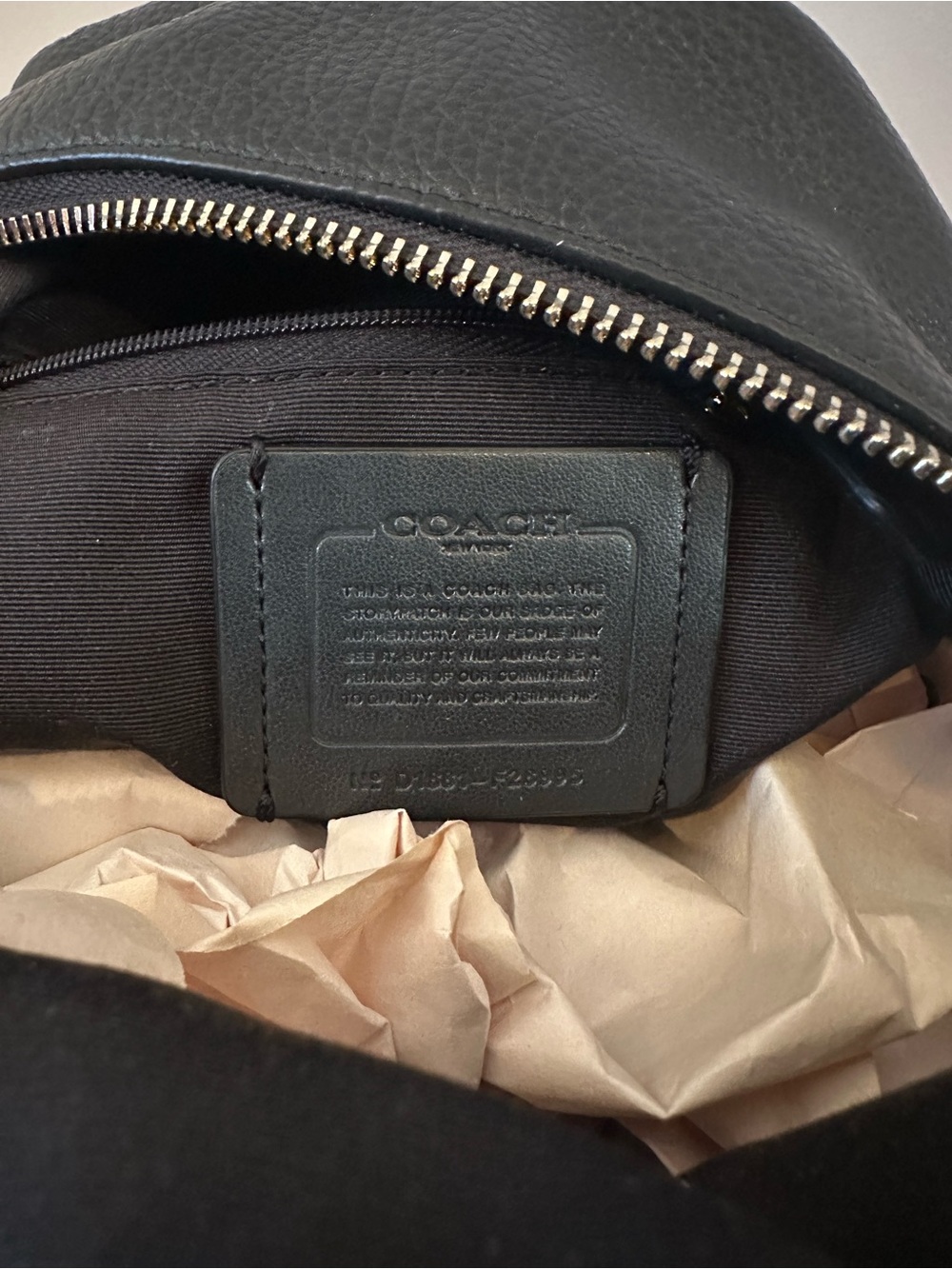Coach Black Pebbled Leather Mini Backpack with Gold Hardware - Picture 7 of 8